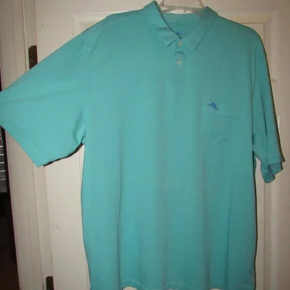 Tommy Bahama XXXL Casual Shirt Golf Polo EUC Teal Green - Picture 1 of 8